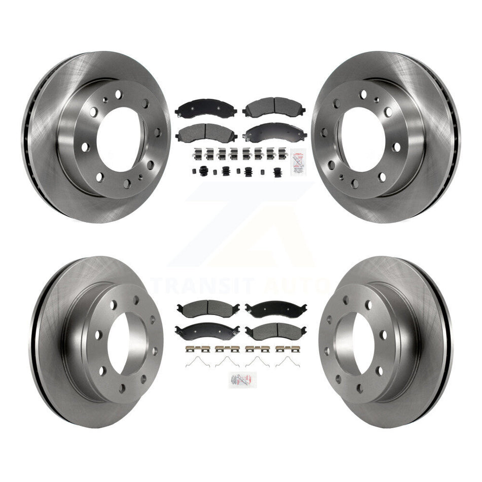 Front Rear Semi-Metallic Pad & Disc Brake Rotor Kit For GMC Savana 2500 Chevrolet Express K8A-107602