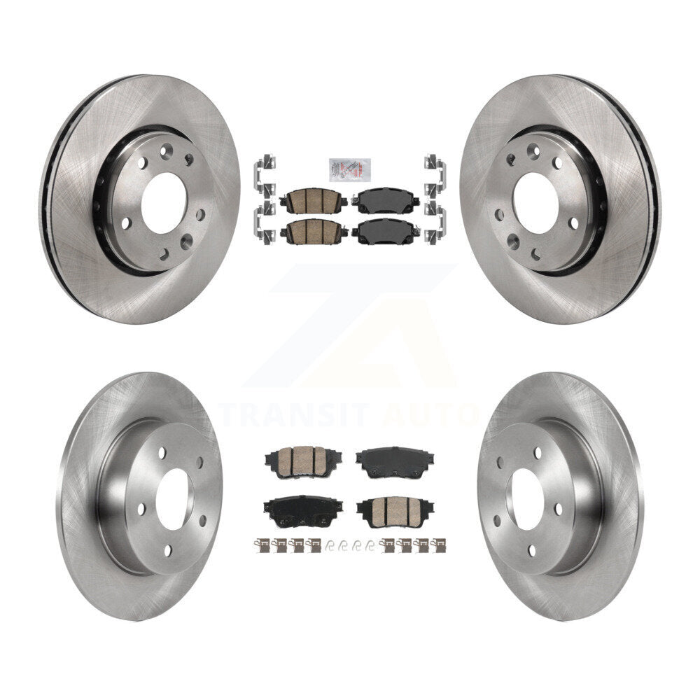 Front Rear Ceramic Pad Brake Rotor Kit For 21-23 Nissan Kicks SV SR with Disc rear brakes K8A-107611
