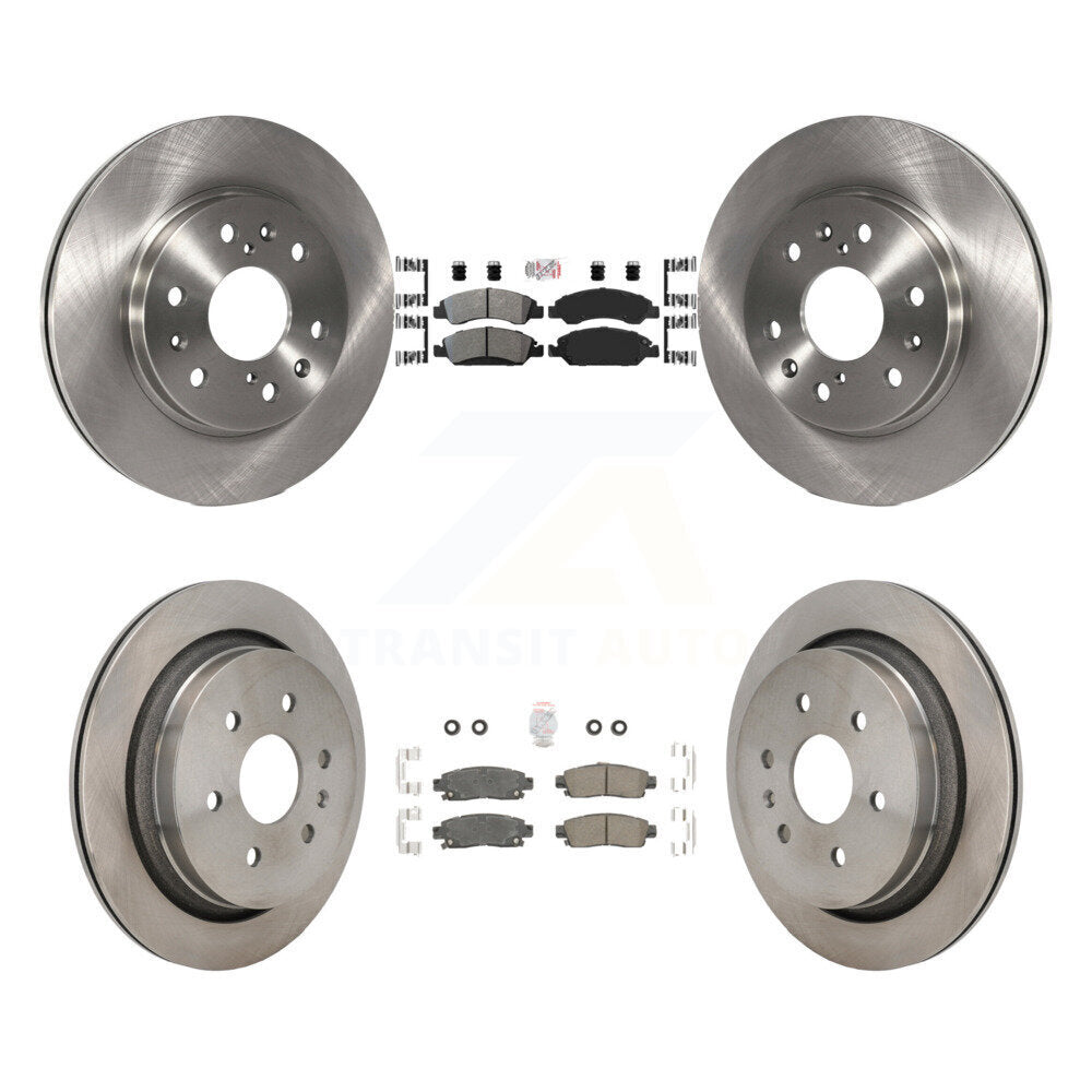 Front Semi-Metallic Rear Ceramic Pads And Disc Brake Rotors Kit For Cadillac XTS K8A-107618