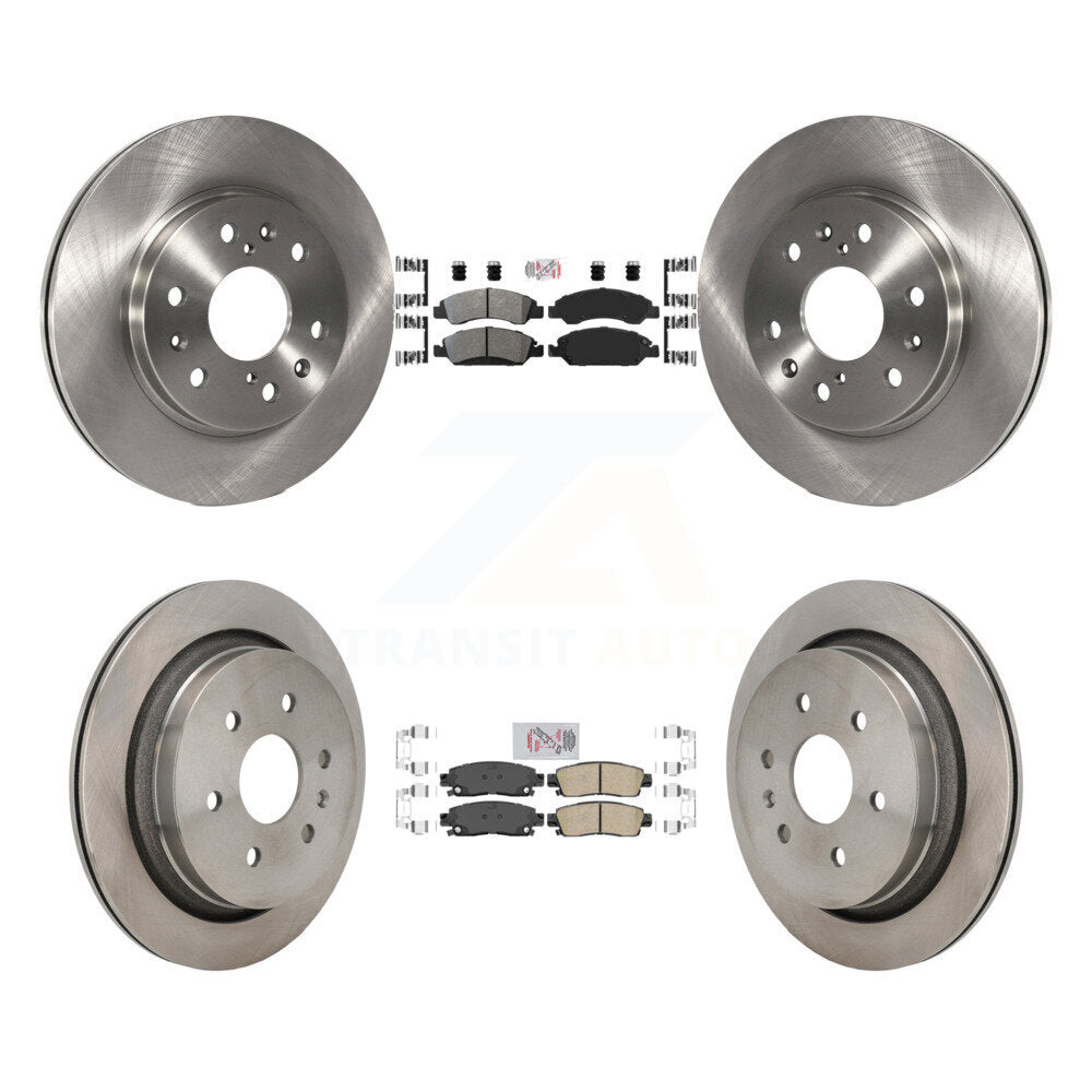 Front Semi-Metallic Rear Ceramic Pads And Disc Brake Rotors Kit For Cadillac XTS K8A-107619