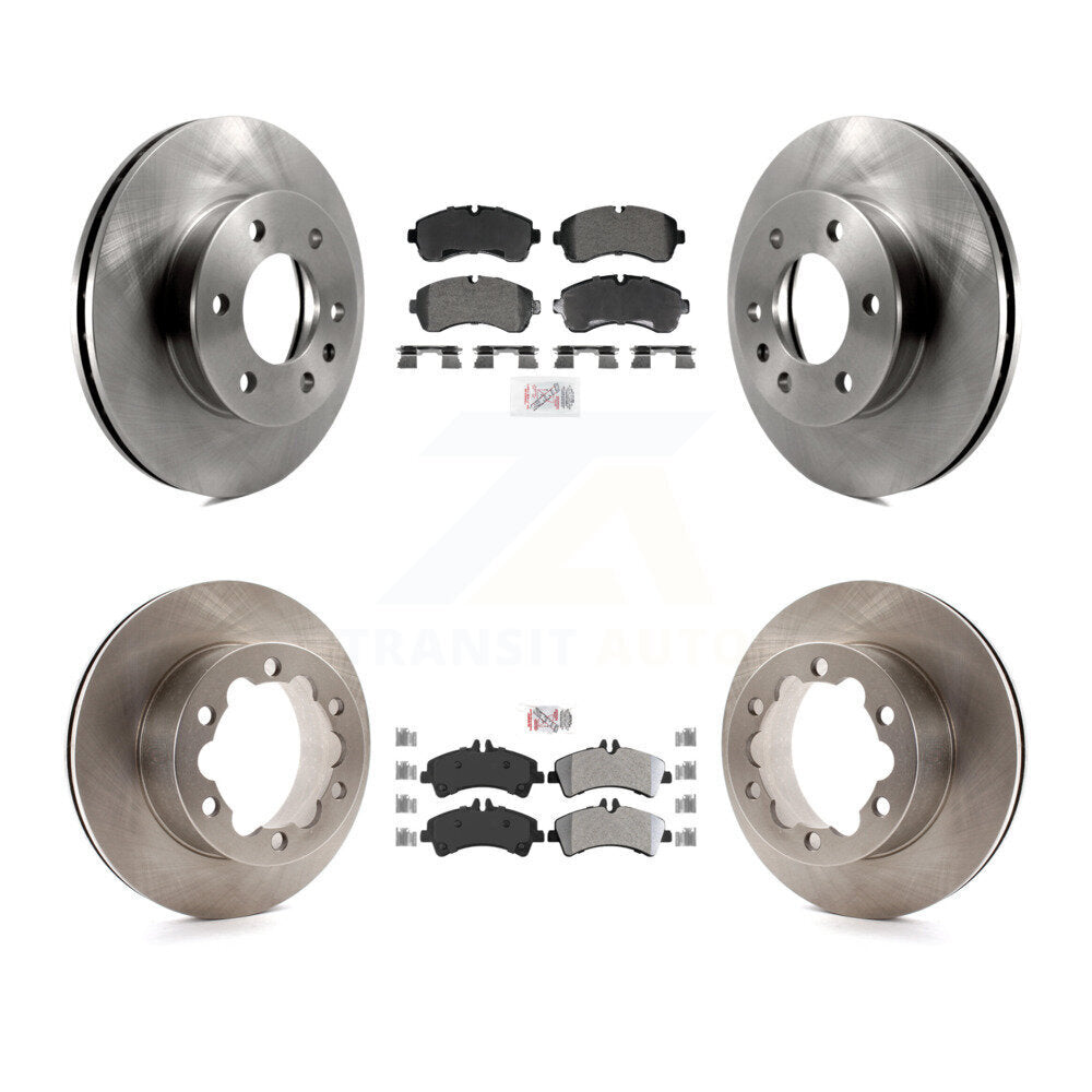 Front Rear Semi-Metallic Pad Brake Rotor Kit For Sprinter 3500 Mercedes-Benz Dodge 3500XD K8A-107625