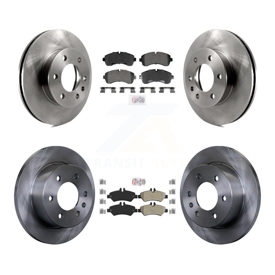 Front Rear Semi-Metallic Pad & Disc Brake Rotors Kit For Dodge Sprinter 3500 Freightliner K8A-107628