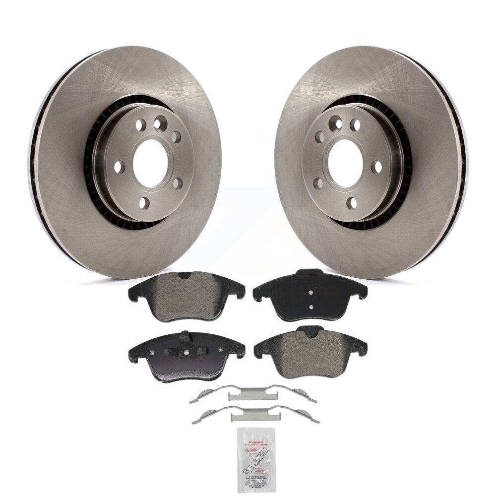 Front Disc Brake Rotors And Semi-Metallic Pads Kit For 2008-2015 Land Rover LR2 K8A-107656