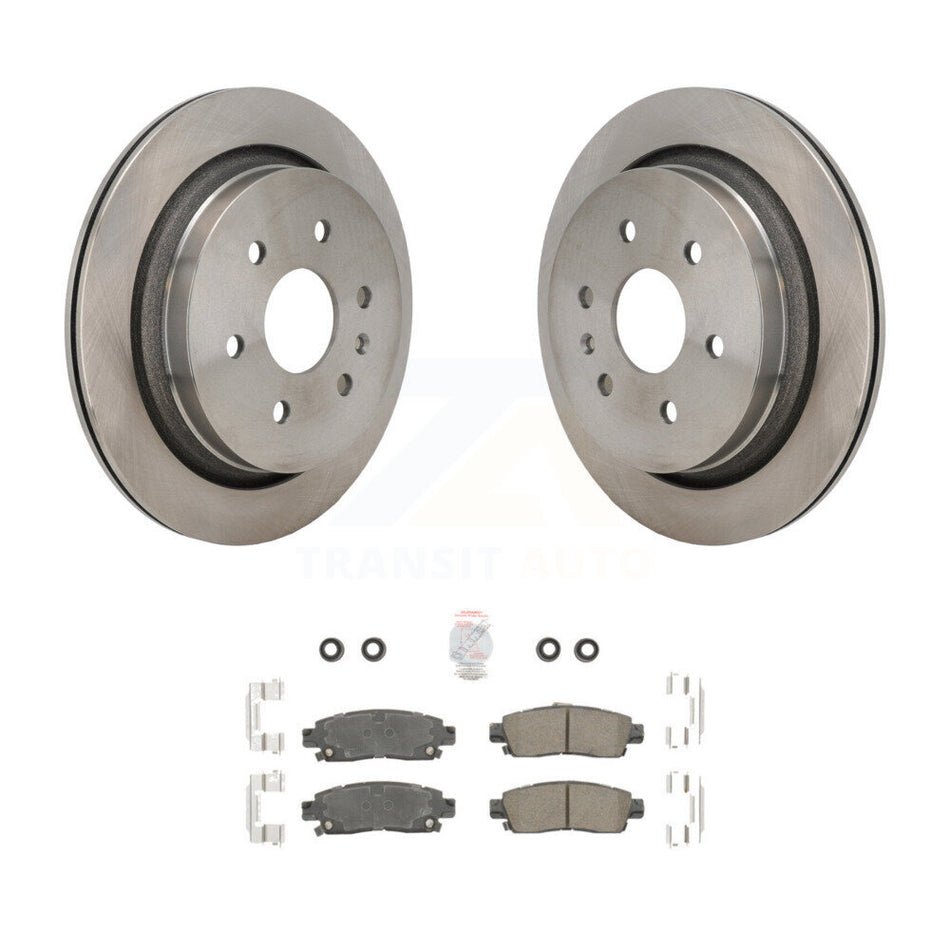 Rear Disc Brake Rotors And Ceramic Pads Kit For Cadillac XTS K8A-107668