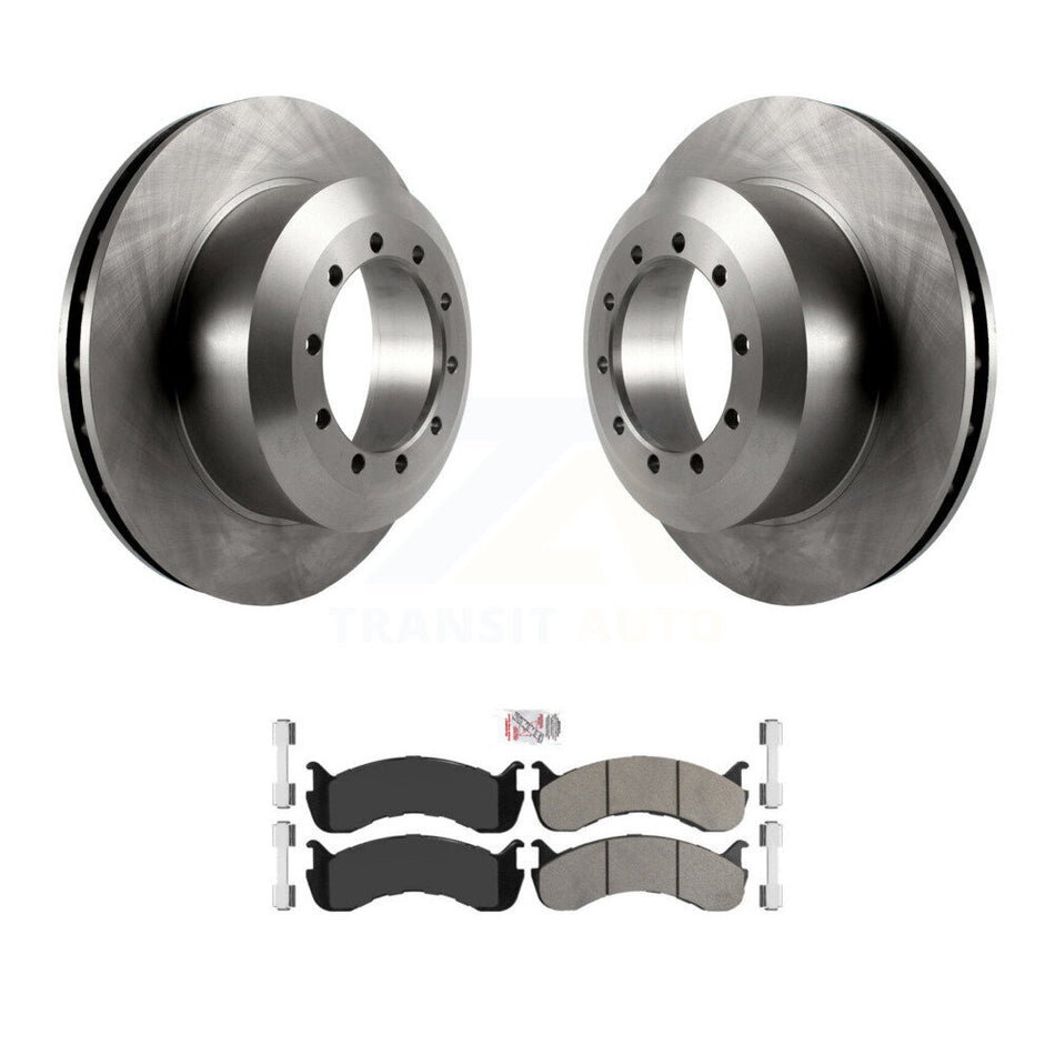 Rear Disc Brake Rotors And Semi-Metallic Pads Kit For Ford F-53 Motorhome Chassis K8A-107677