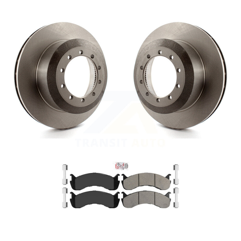 Rear Disc Brake Rotors And Semi-Metallic Pads Kit For Ford F-53 Motorhome Chassis K8A-107678