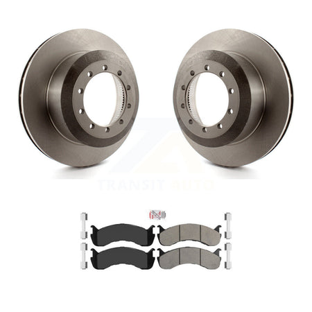 Rear Disc Brake Rotors And Semi-Metallic Pads Kit For Ford F-53 Motorhome Chassis K8A-107678