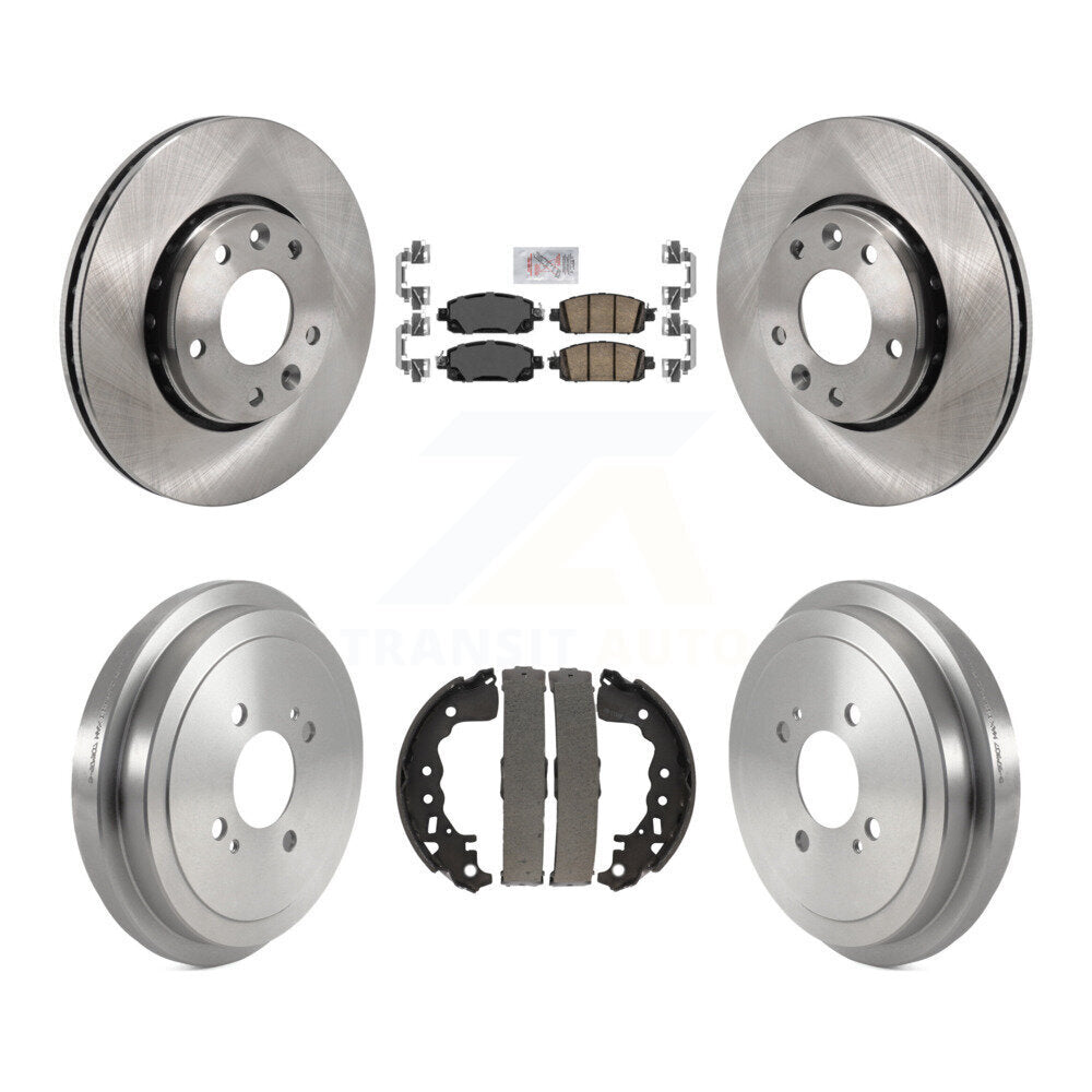 Front Rear Brake Rotors Ceramic Pad Drum Kit For Nissan Kicks SV SR with Disc rear brakes K8A-107685