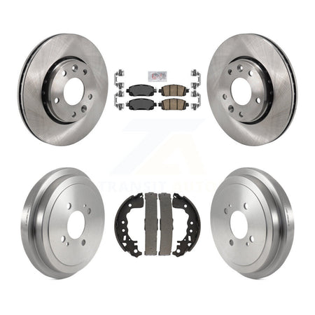 Front Rear Brake Rotors Ceramic Pad Drum Kit For Nissan Kicks SV SR with Disc rear brakes K8A-107685
