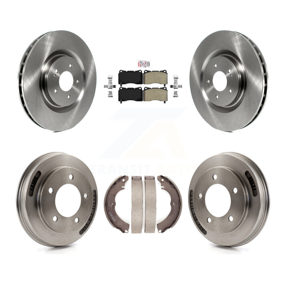 Front Rear Disc Brake Rotors Semi-Metallic Pads And Drum Kit For Mitsubishi Lancer K8A-107688
