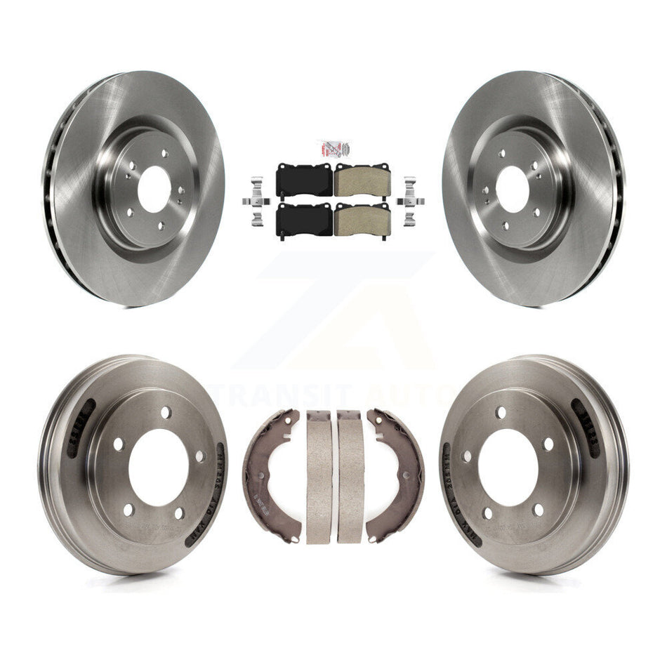 Front Rear Disc Brake Rotors Semi-Metallic Pads And Drum Kit For Mitsubishi Lancer K8A-107688