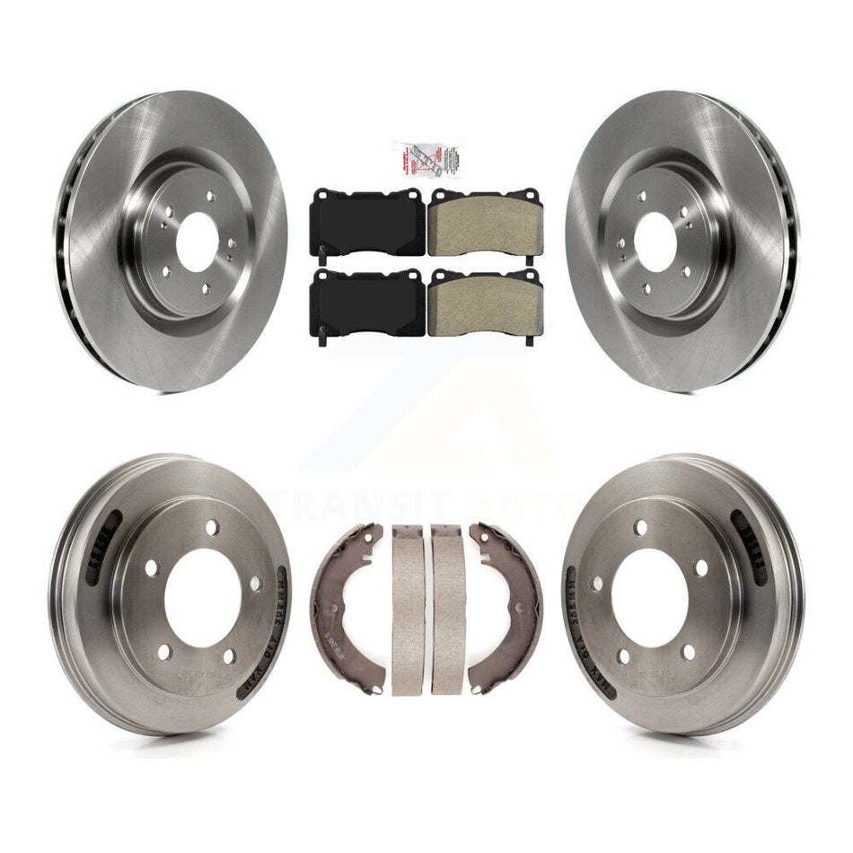 Front Rear Disc Brake Rotors Semi-Metallic Pads And Drum Kit For Mitsubishi Lancer K8A-107689