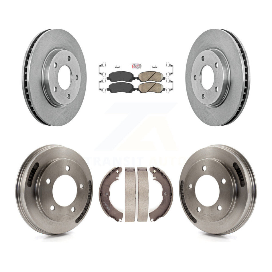 Front Rear Disc Brake Rotors Ceramic Pads And Drum Kit For Mitsubishi Lancer K8A-107690