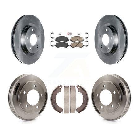 Front Rear Disc Brake Rotors Ceramic Pad And Drum Kit For 2008-2009 Mitsubishi Lancer GTS K8A-107691
