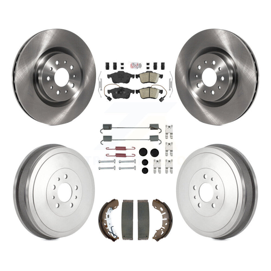 Front Rear Disc Brake Rotor Ceramic Pad & Drum Kit (7Pc) For 2015-2021 Ram ProMaster City K8A-107700