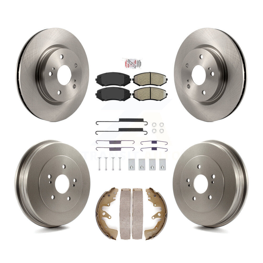 Front Rear Brake Rotor Semi-Metallic Pad Drum Kit (7Pc) For 2006-2008 Suzuki Grand Vitara K8A-107709