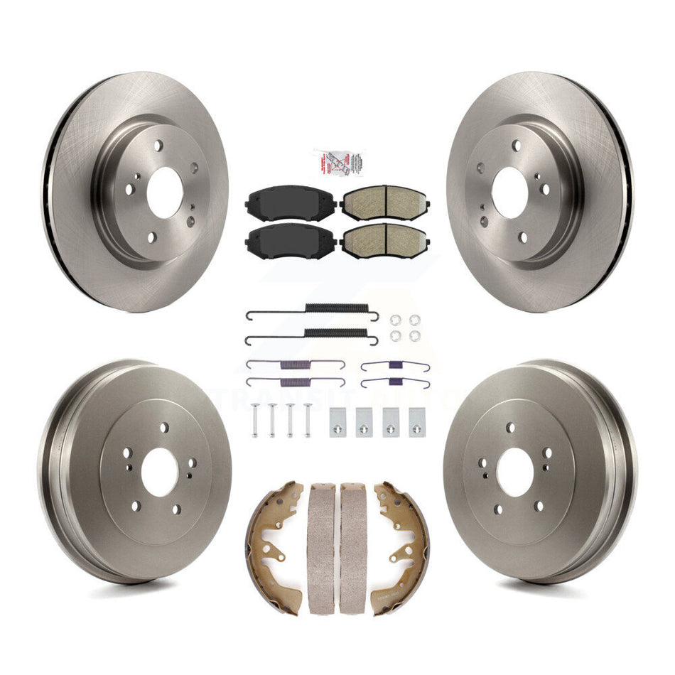 Front Rear Brake Rotor Semi-Metallic Pad Drum Kit (7Pc) For 2006-2008 Suzuki Grand Vitara K8A-107709