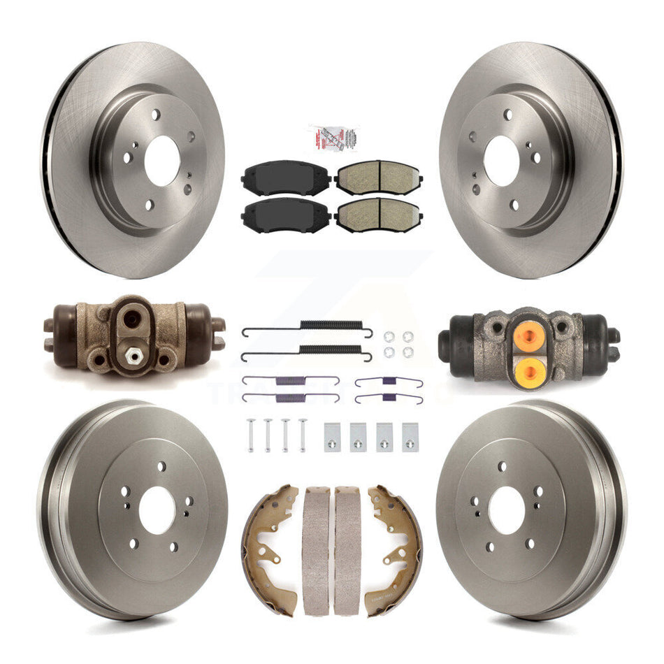 Front Rear Disc Brake Rotor Semi-Metallic Pad Drum Kit (9Pc) For 2008 Suzuki Grand Vitara K8A-107715