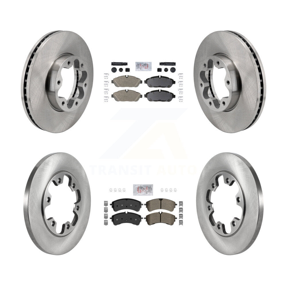 Front Rear Semi-Metallic Pad Brake Rotor Kit For Ford Transit-250 Transit-150 Transit-350 K8A-107720