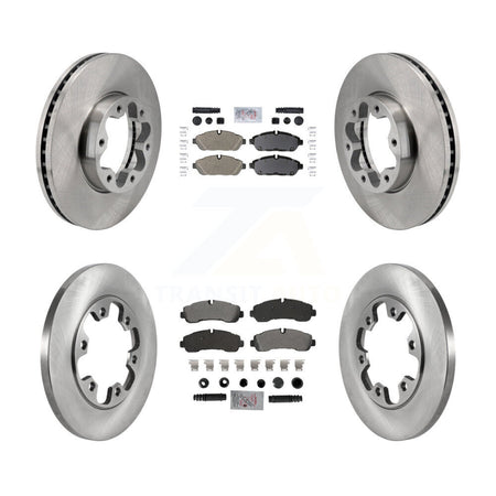Front Rear Semi-Metallic Pad Brake Rotor Kit For 20-21 Ford Transit-350 With 6 Lug Wheels K8A-107723
