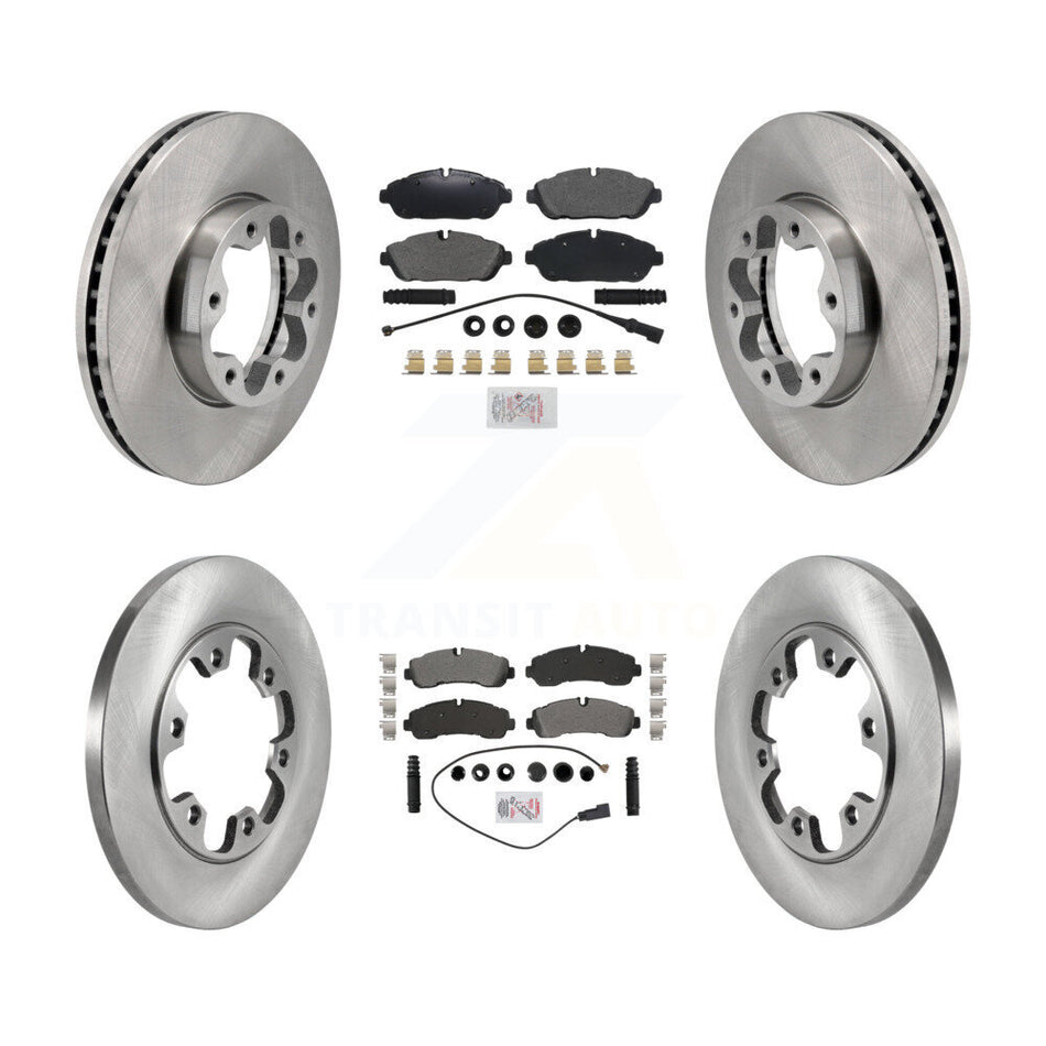 Front Rear Semi-Metallic Pad Brake Rotor Kit For 20-21 Ford Transit-350 With 6 Lug Wheels K8A-107723