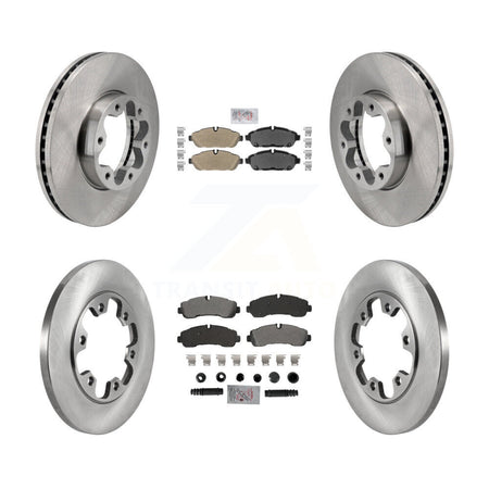 Front Rear Semi-Metallic Pad Brake Rotor Kit For 20-21 Ford Transit-350 With 6 Lug Wheels K8A-107724