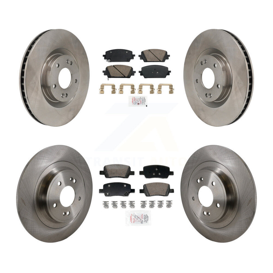 Front Rear Ceramic Pads And Disc Brake Rotors Kit For 2022-2023 Hyundai Santa Cruz K8A-107733