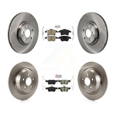Front Ceramic Rear Semi-Metallic Pad Disc Brake Rotors Kit For 2017-2020 Lincoln MKZ 2.0L K8A-107737