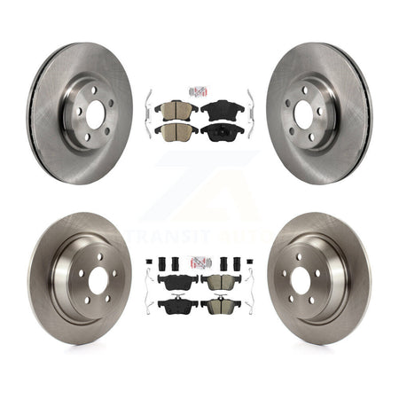 Front Ceramic Rear Semi-Metallic Pad Disc Brake Rotors Kit For 2017-2020 Lincoln MKZ 2.0L K8A-107738