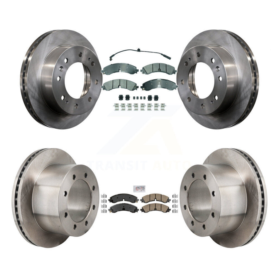 Front Semi-Metallic Rear Ceramic Pad And Brake Rotor Kit For GMC Sierra 3500 HD Chevrolet K8A-107752