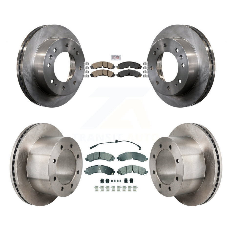 Front Ceramic Rear Semi-Metallic Pad And Brake Rotor Kit For GMC Sierra 3500 HD Chevrolet K8A-107753