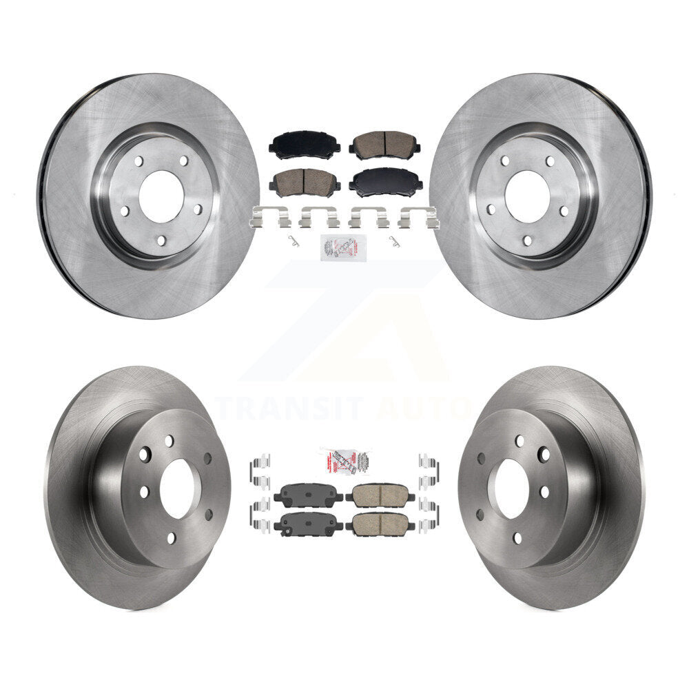 Front Rear Ceramic Pads And Disc Brake Rotors Kit For 2007-2012 Nissan Sentra SE-R Spec V K8A-107756