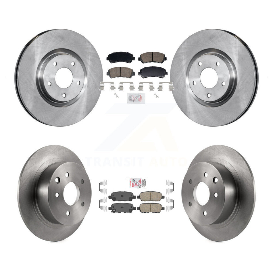 Front Rear Ceramic Pads And Disc Brake Rotors Kit For 2007-2012 Nissan Sentra SE-R Spec V K8A-107756