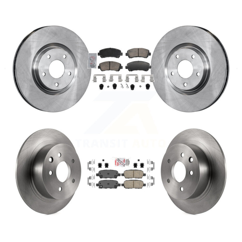 Front Rear Ceramic Pads And Disc Brake Rotors Kit For 2007-2012 Nissan Sentra SE-R Spec V K8A-107757