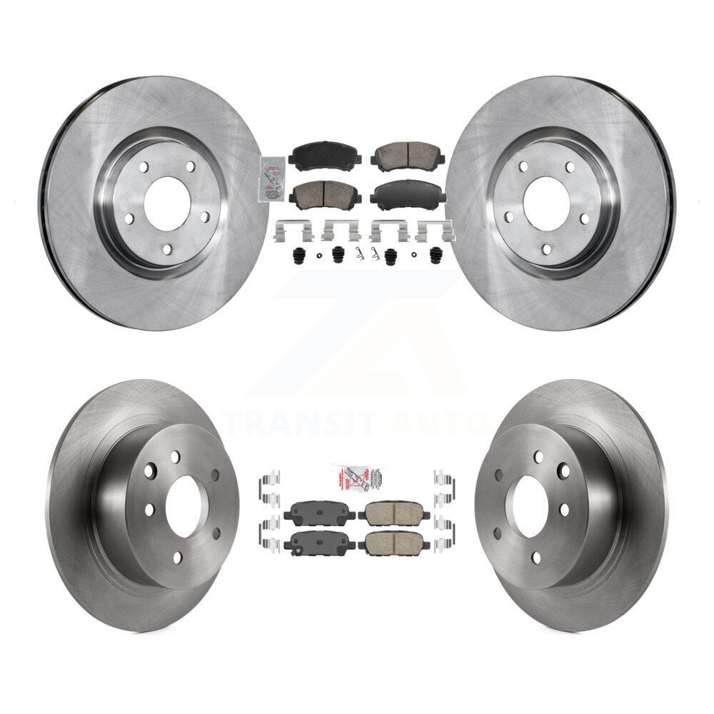 Front Rear Ceramic Pads And Disc Brake Rotors Kit For 2007-2012 Nissan Sentra SE-R Spec V K8A-107758
