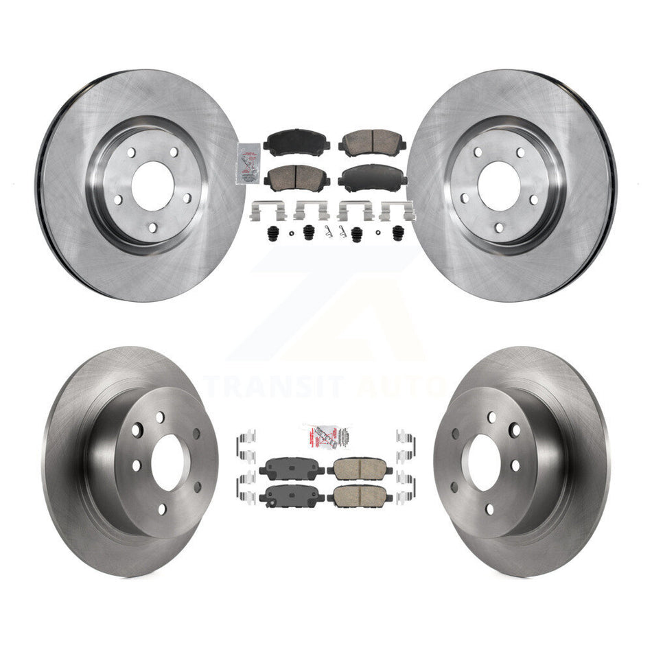 Front Rear Ceramic Pads And Disc Brake Rotors Kit For 2007-2012 Nissan Sentra SE-R Spec V K8A-107758