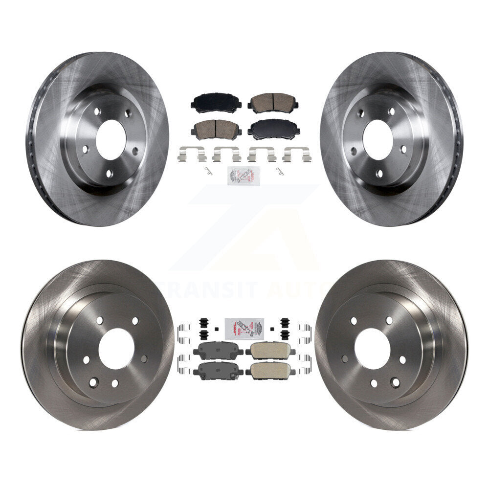 Front Rear Ceramic Pads And Disc Brake Rotors Kit For Nissan Rogue Select K8A-107777