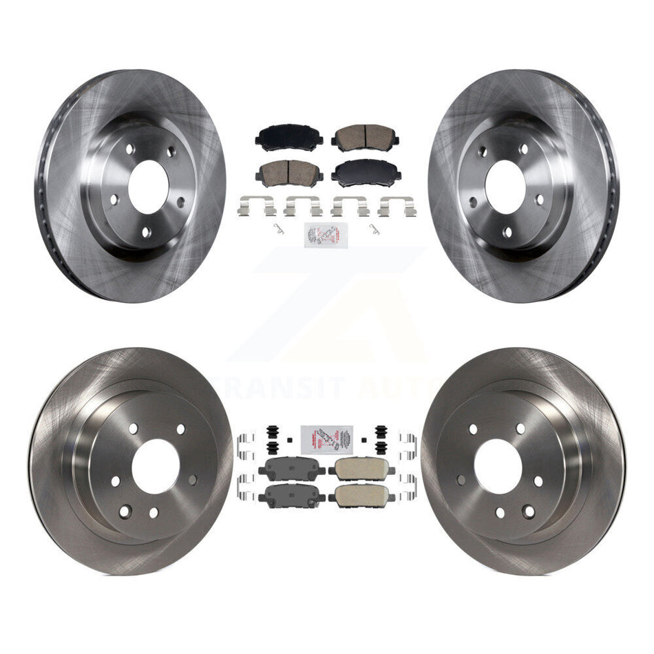 Front Rear Ceramic Pads And Disc Brake Rotors Kit For Nissan Rogue Select K8A-107777