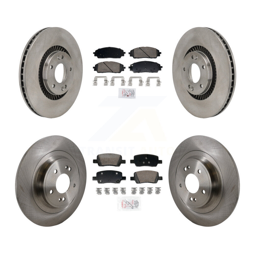 Front Rear Ceramic Pads And Disc Brake Rotors Kit For 2022-2023 Kia Carnival K8A-107781