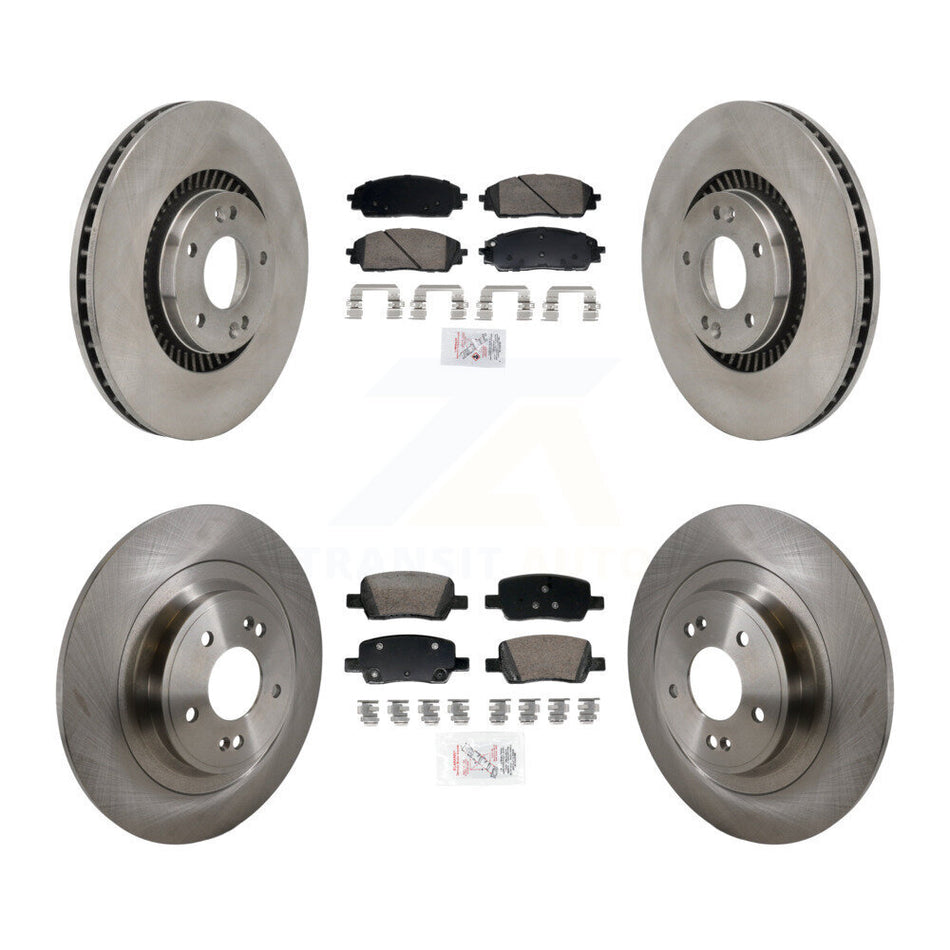 Front Rear Ceramic Pads And Disc Brake Rotors Kit For 2022-2023 Kia Carnival K8A-107781