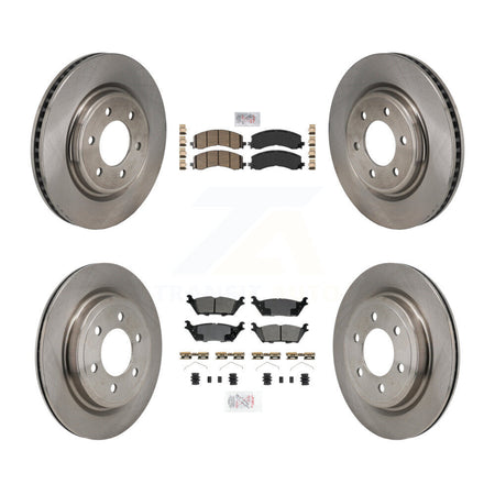 Front Ceramic Rear Semi-Metallic Pad & Brake Rotors Kit For Ford F-150 Expedition Lincoln K8A-107782
