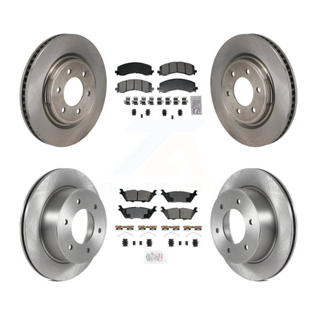Front Rear Semi-Metallic Pads And Disc Brake Rotors Kit For 2022-2023 Ford Bronco 3.0L K8A-107788