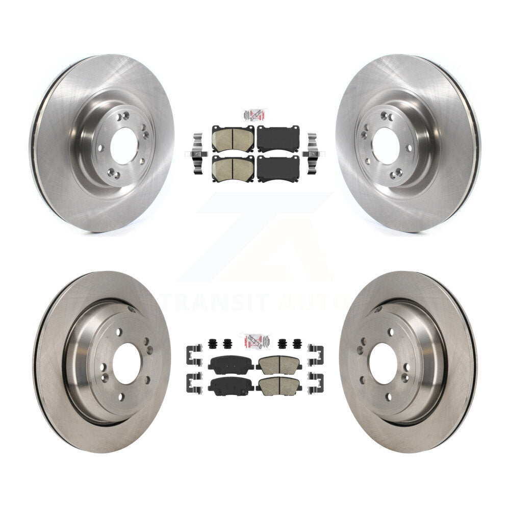 Front Rear Ceramic Pads And Disc Brake Rotors Kit For 2011 Hyundai Equus K8A-107793