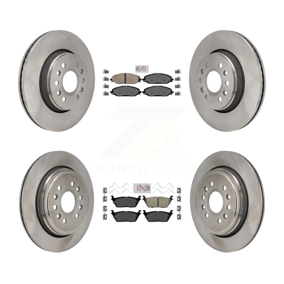 Front Rear Ceramic Pads And Disc Brake Rotors Kit For Ram 1500 Jeep Wagoneer Grand L K8A-107801