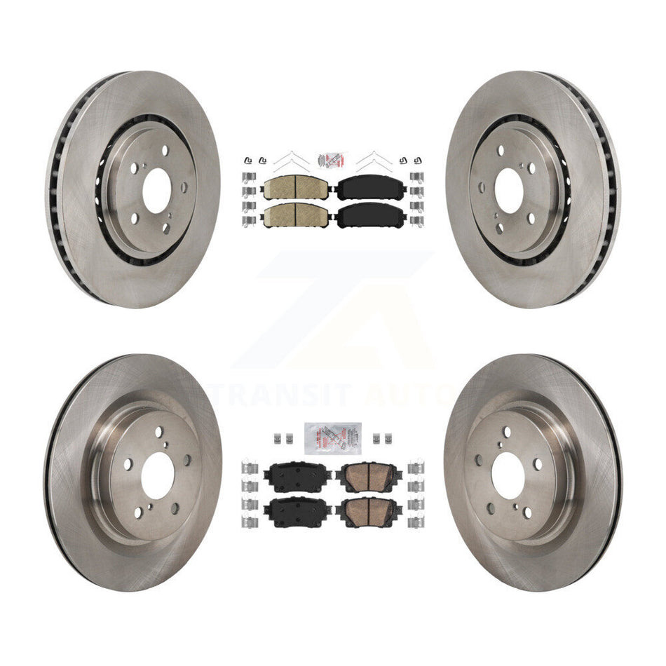 Front Rear Ceramic Pad & Disc Brake Rotors Kit For Toyota Sienna RAV4 Prime Lexus NX450h+ K8A-107822