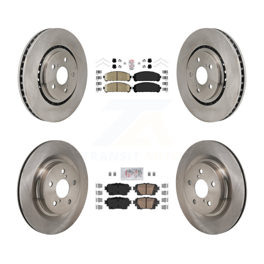 Front Rear Ceramic Pad & Disc Brake Rotors Kit For Toyota Sienna RAV4 Prime Lexus NX450h+ K8A-107823