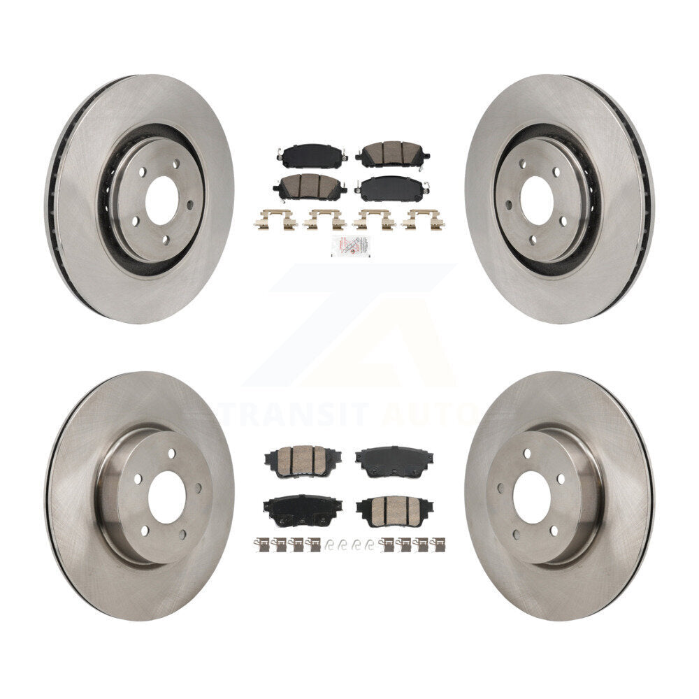 Front Rear Ceramic Pad & Brake Rotors Kit For Mitsubishi Outlander Nissan Pathfinder QX60 K8A-107838
