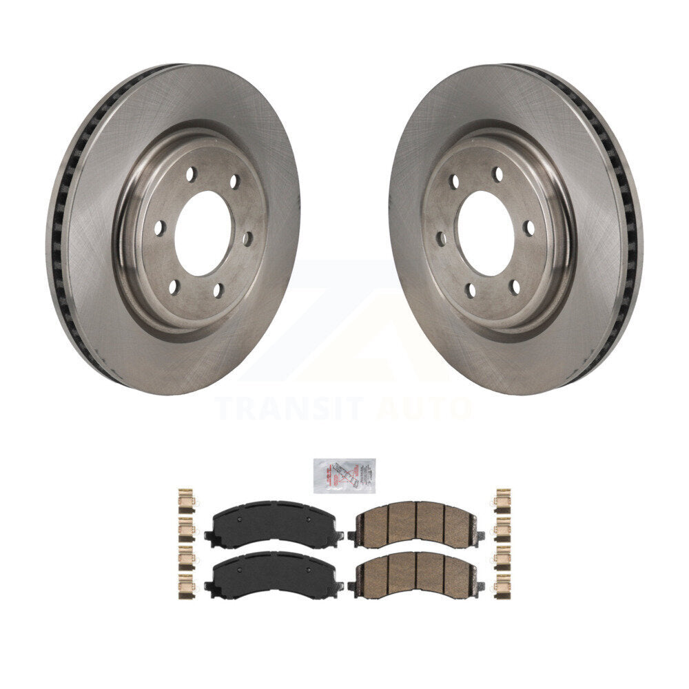 Front Disc Brake Rotor Ceramic Pad Kit For Ford F-150 Bronco Expedition Lincoln Navigator K8A-107872