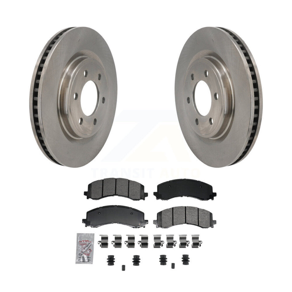 Front Disc Brake Rotors And Semi-Metallic Pads Kit For 2022-2023 Ford F-150 Lightning K8A-107895
