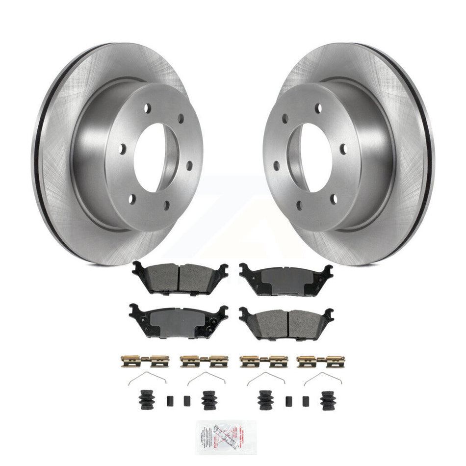 Rear Disc Brake Rotors And Semi-Metallic Pads Kit For 2022-2023 Ford Bronco 3.0L K8A-107916